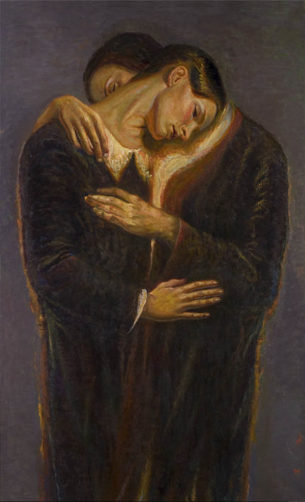 Lily Salvo, Dopo il viaggio, olio su tela, 80x130 cm,2004.