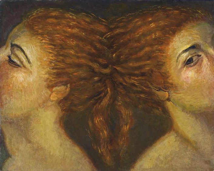 LiIy Salvo, Enredadas, olio su tela, 40x50 cm, 2004.